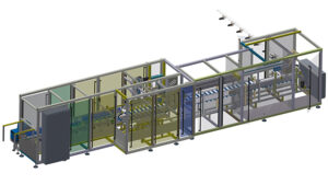 Cartoner for dryer sheets. High speed cartoner